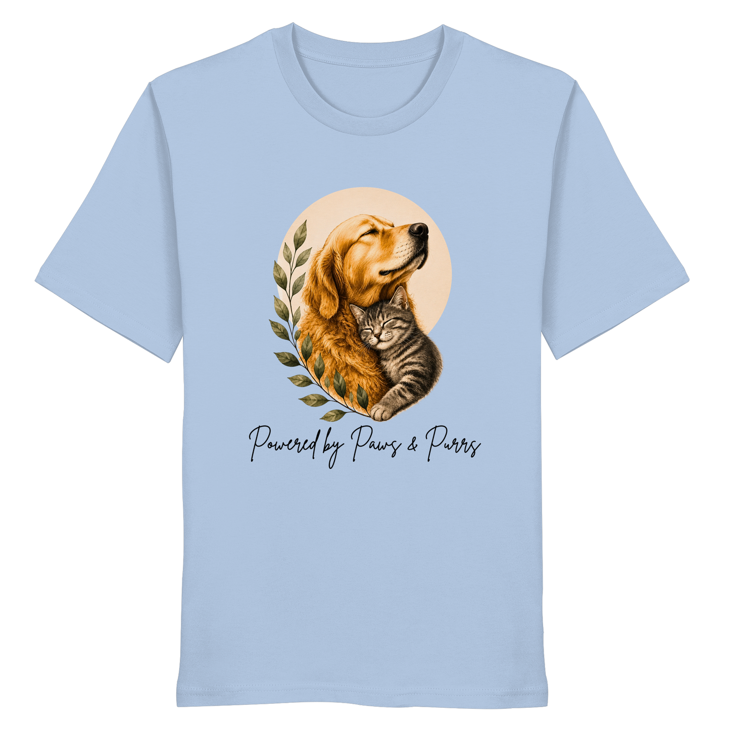 Powered by Purrs & Paws - Organic Statement Shirt - Organic Shirt