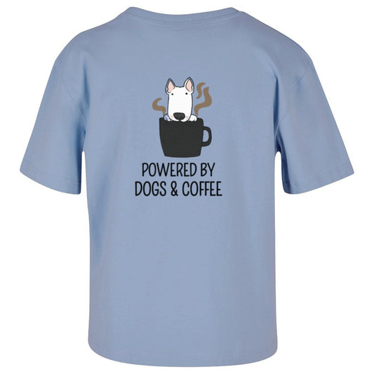 Powered by dogs and Coffee - Ladies Overdized T-Shirt