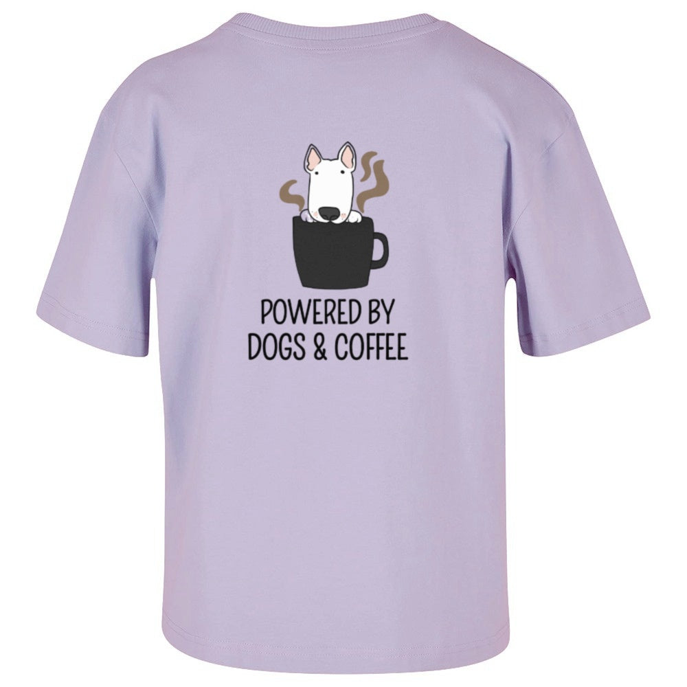 Powered by dogs and Coffee - Ladies Overdized T-Shirt