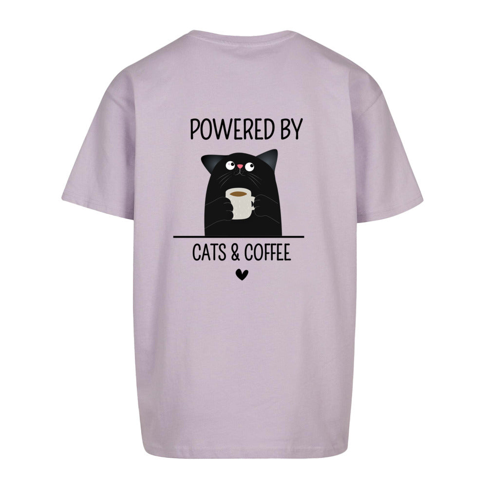 Powered by Cats and Coffee - Oversized T-Shirt