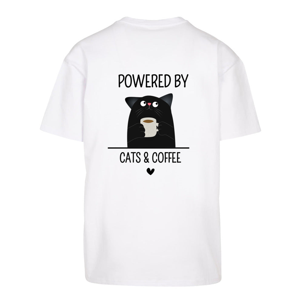 Powered by Cats and Coffee - Oversized T-Shirt