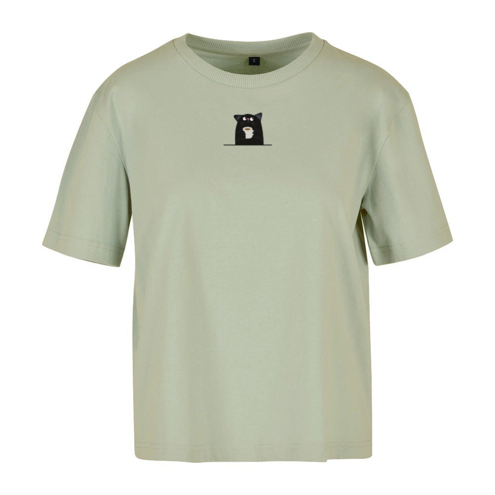 Powered by Cats & Coffee - Ladies Oversized T-Shirt