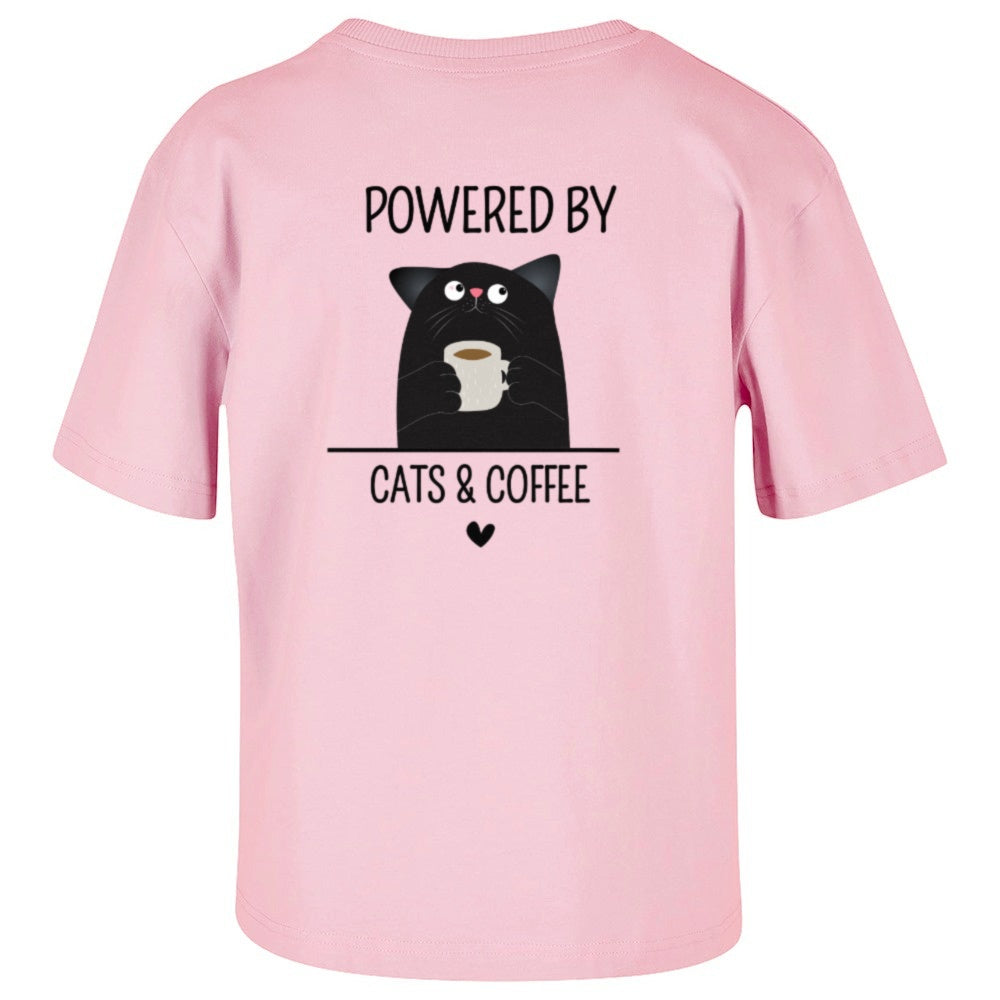Powered by Cats & Coffee - Ladies Oversized T-Shirt