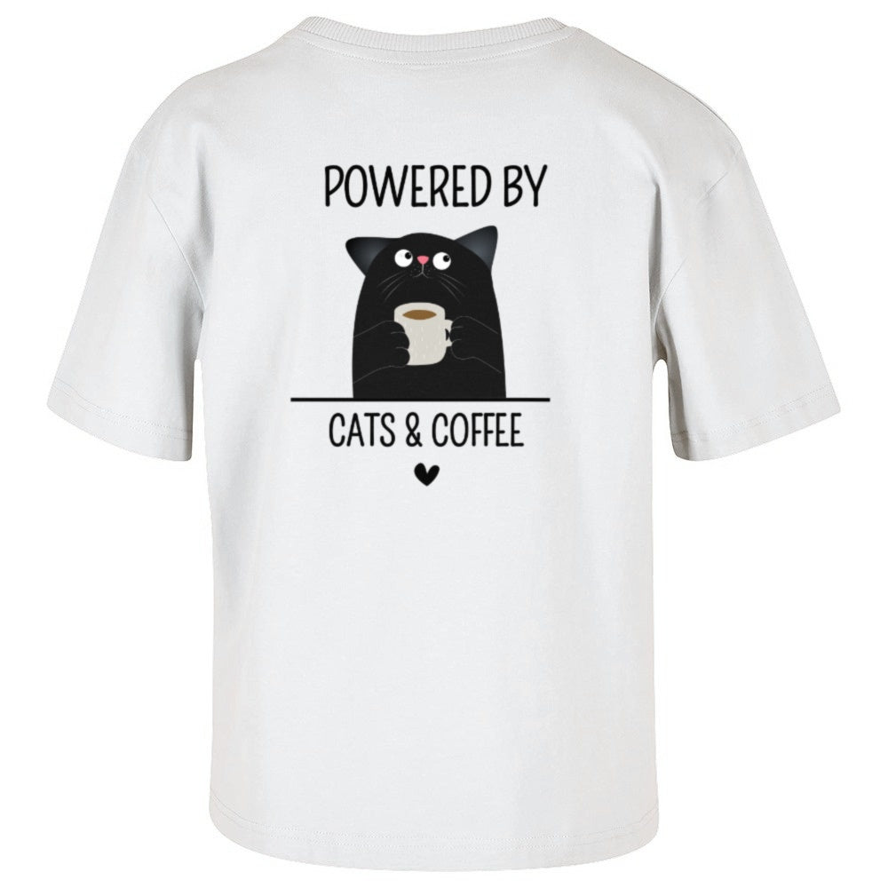 Powered by Cats & Coffee - Ladies Oversized T-Shirt