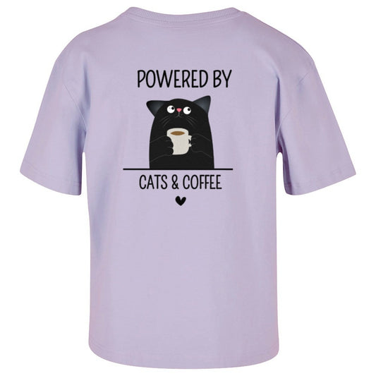Powered by Cats & Coffee - Ladies Oversized T-Shirt
