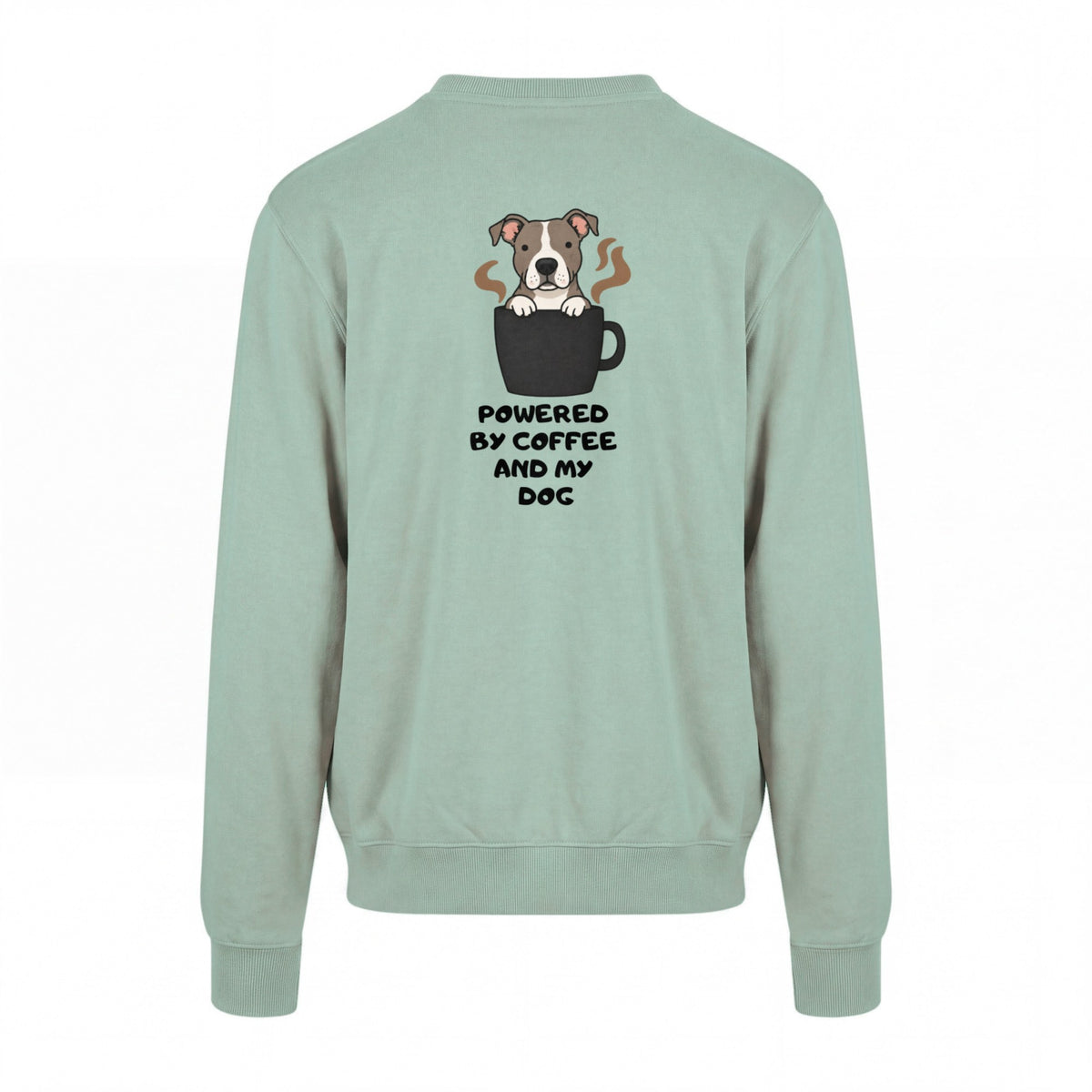 Powered By Coffee And My Dog / Pitbull - Regular Fit Sweater