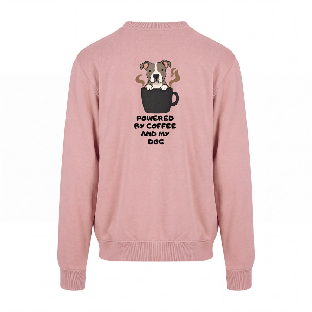 Powered By Coffee And My Dog / Pitbull - Regular Fit Sweater