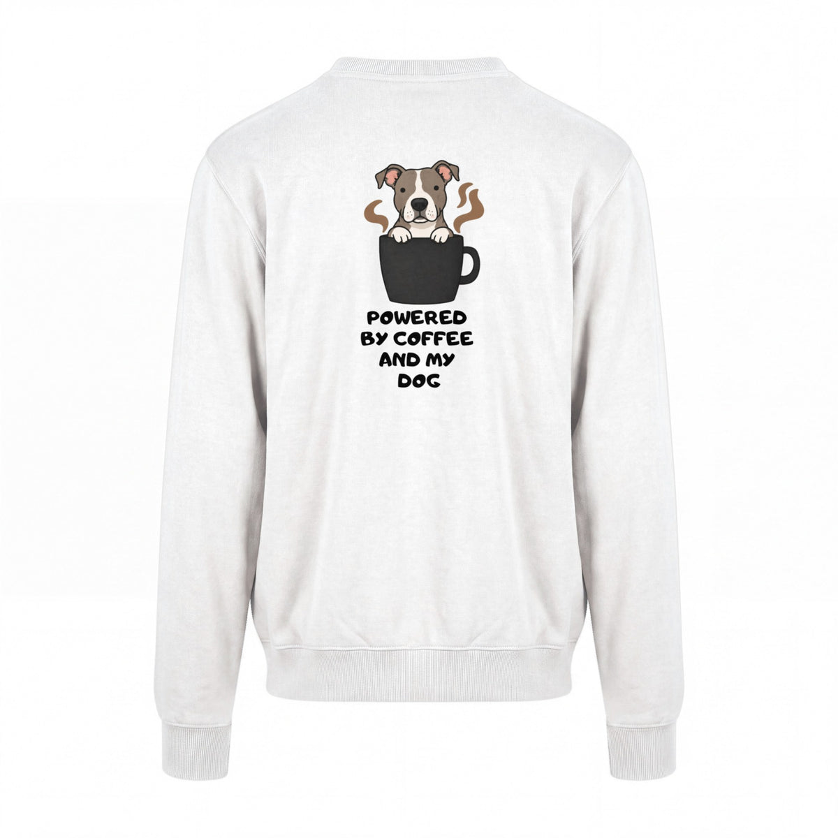 Powered By Coffee And My Dog / Pitbull - Regular Fit Sweater