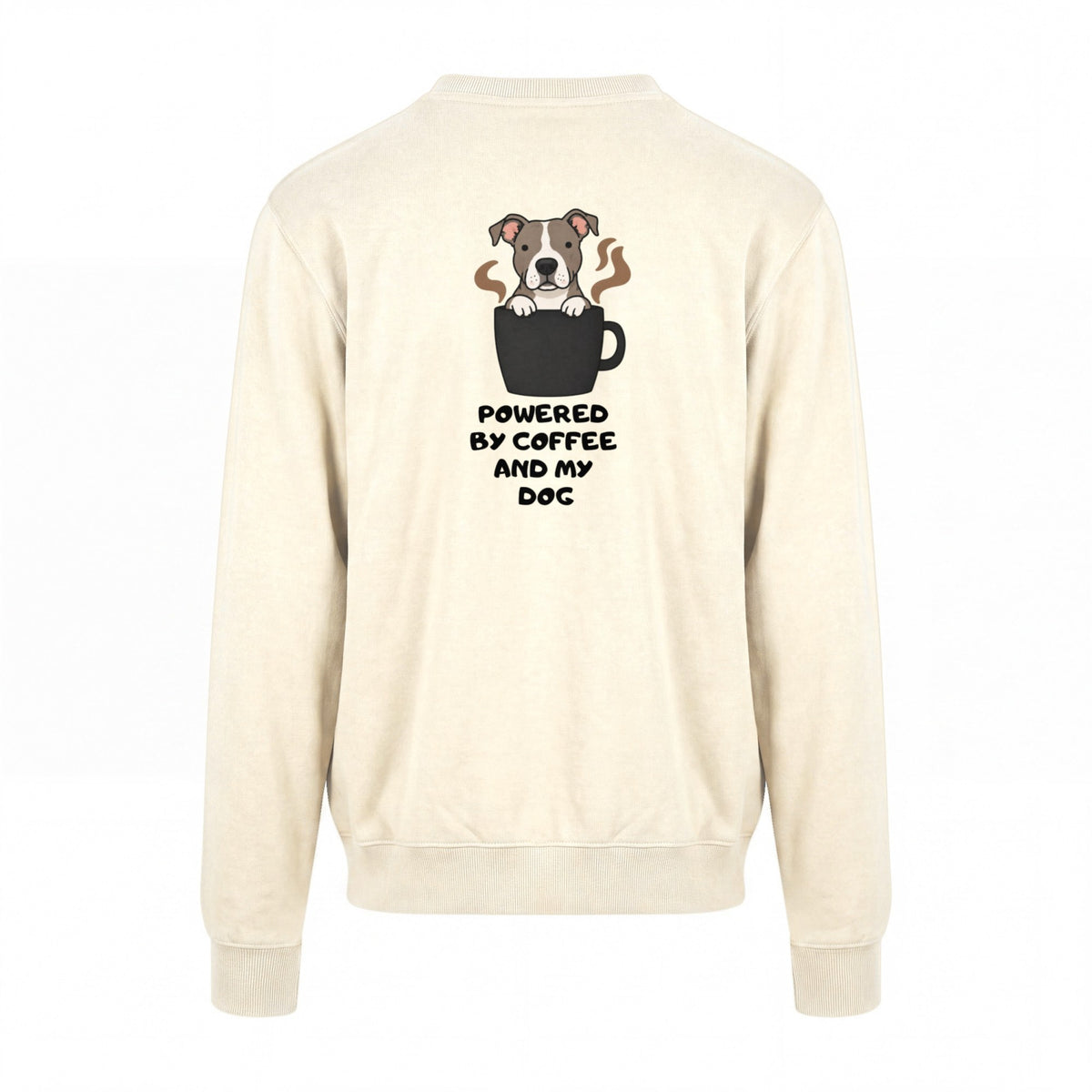 Powered By Coffee And My Dog / Pitbull - Regular Fit Sweater