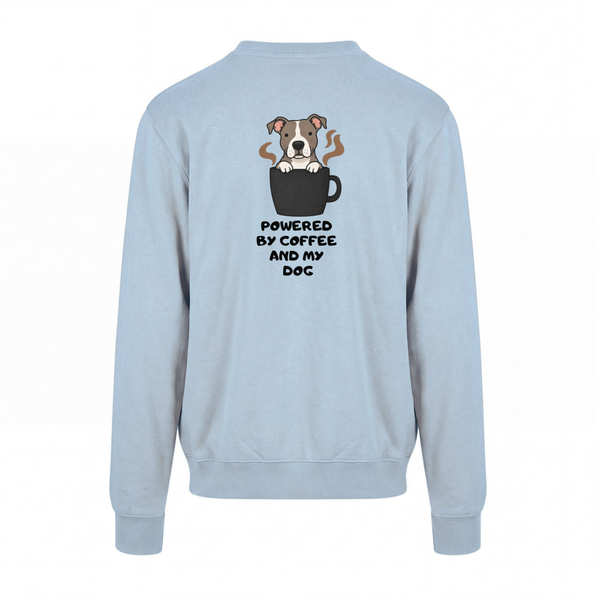 Powered By Coffee And My Dog / Pitbull - Regular Fit Sweater