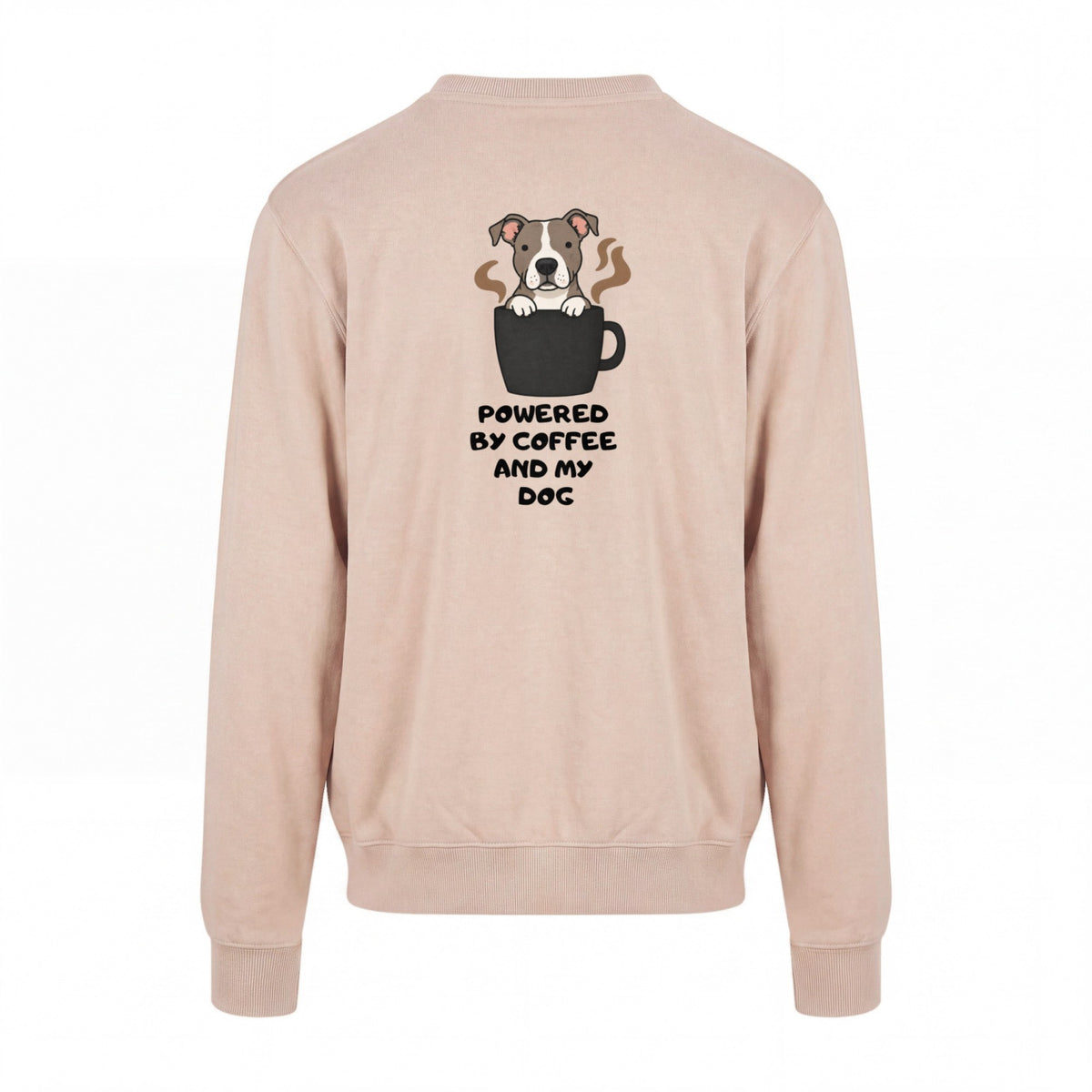 Powered By Coffee And My Dog / Pitbull - Regular Fit Sweater