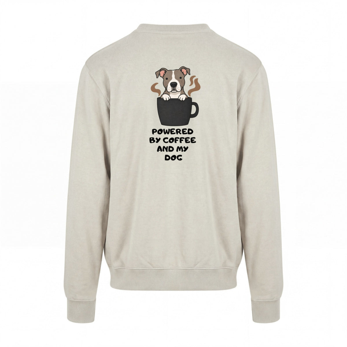 Powered By Coffee And My Dog / Pitbull - Regular Fit Sweater