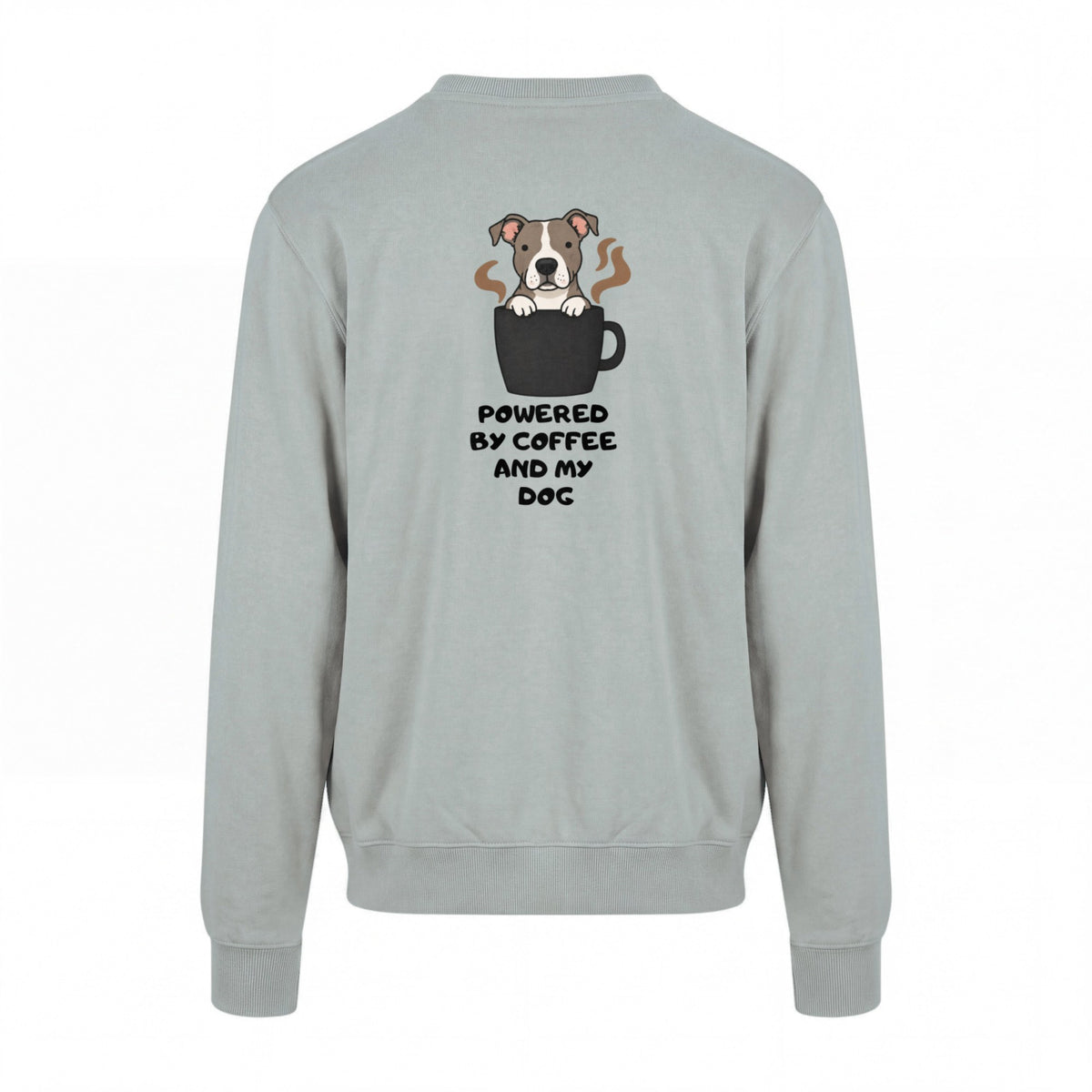 Powered By Coffee And My Dog / Pitbull - Regular Fit Sweater