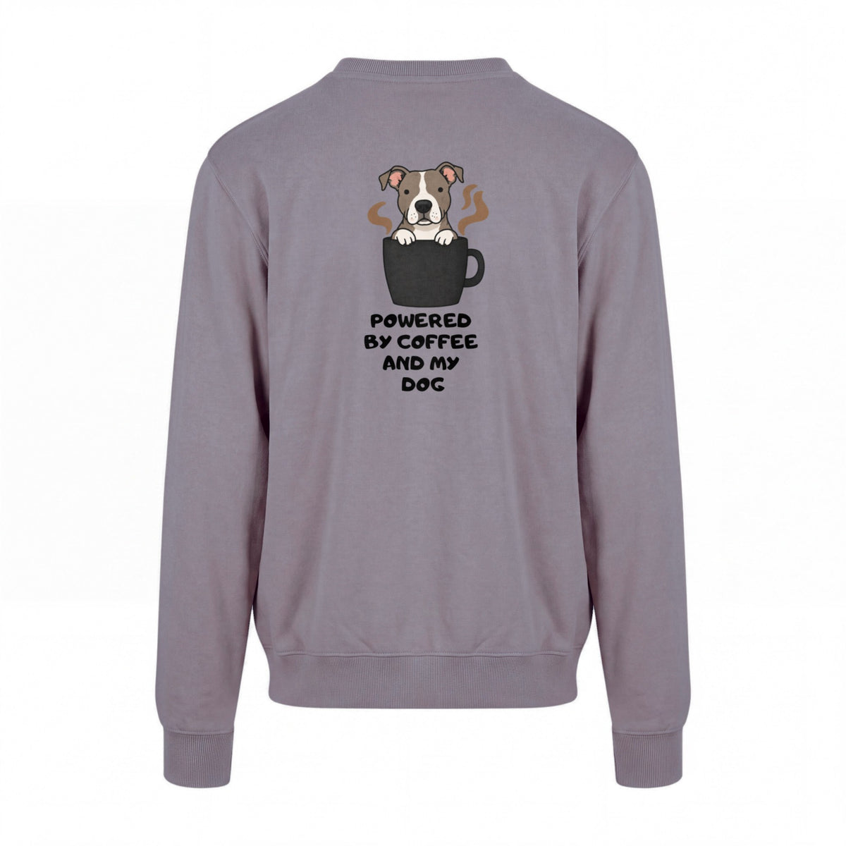 Powered By Coffee And My Dog / Pitbull - Regular Fit Sweater