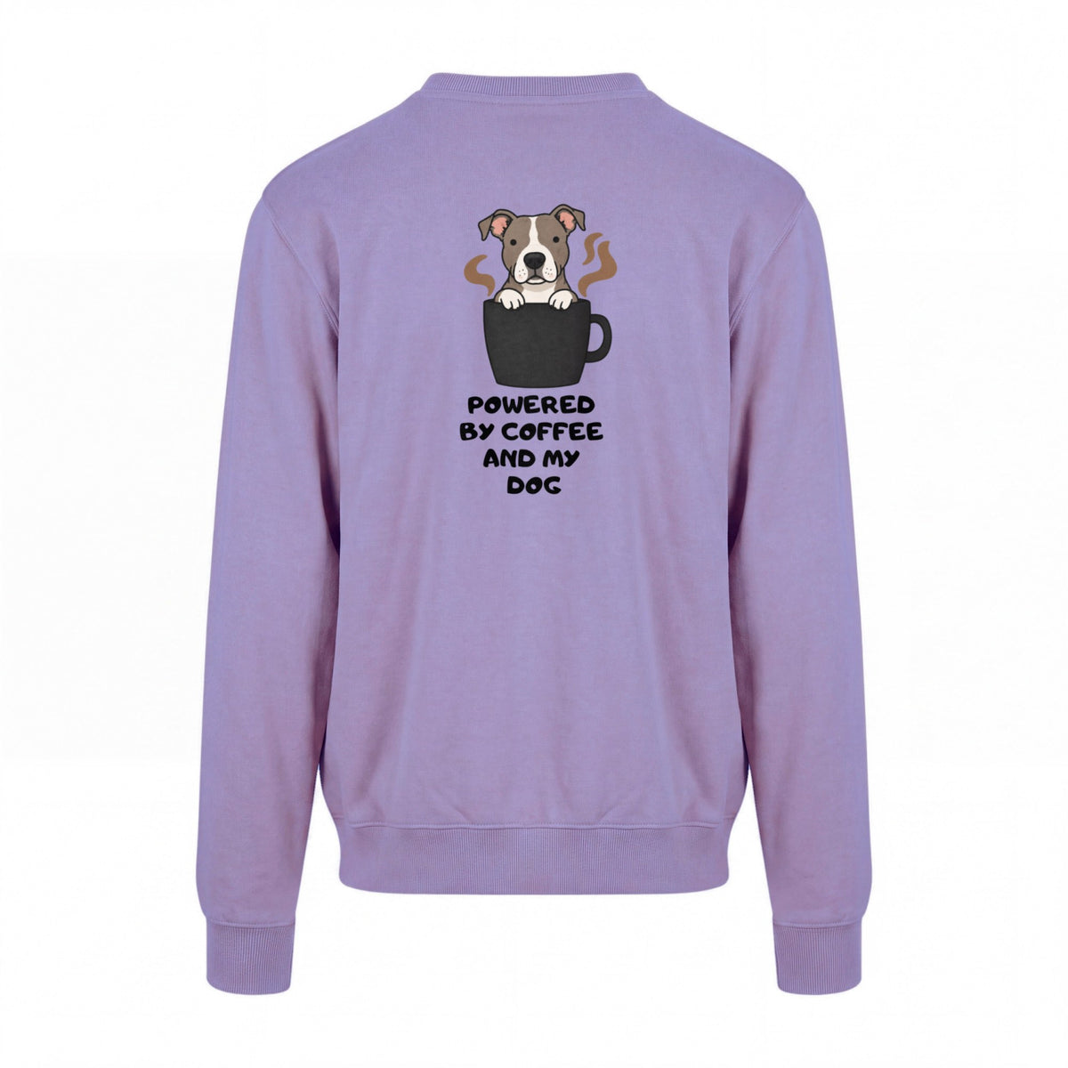 Powered By Coffee And My Dog / Pitbull - Regular Fit Sweater