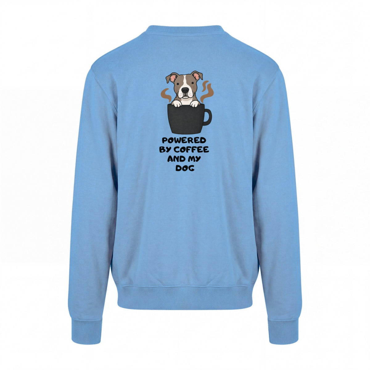 Powered By Coffee And My Dog / Pitbull - Regular Fit Sweater