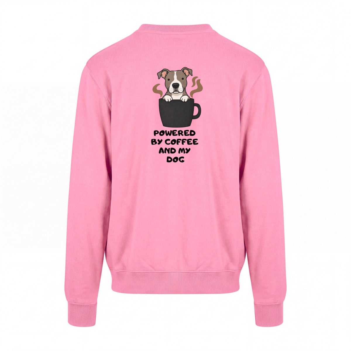 Powered By Coffee And My Dog / Pitbull - Regular Fit Sweater