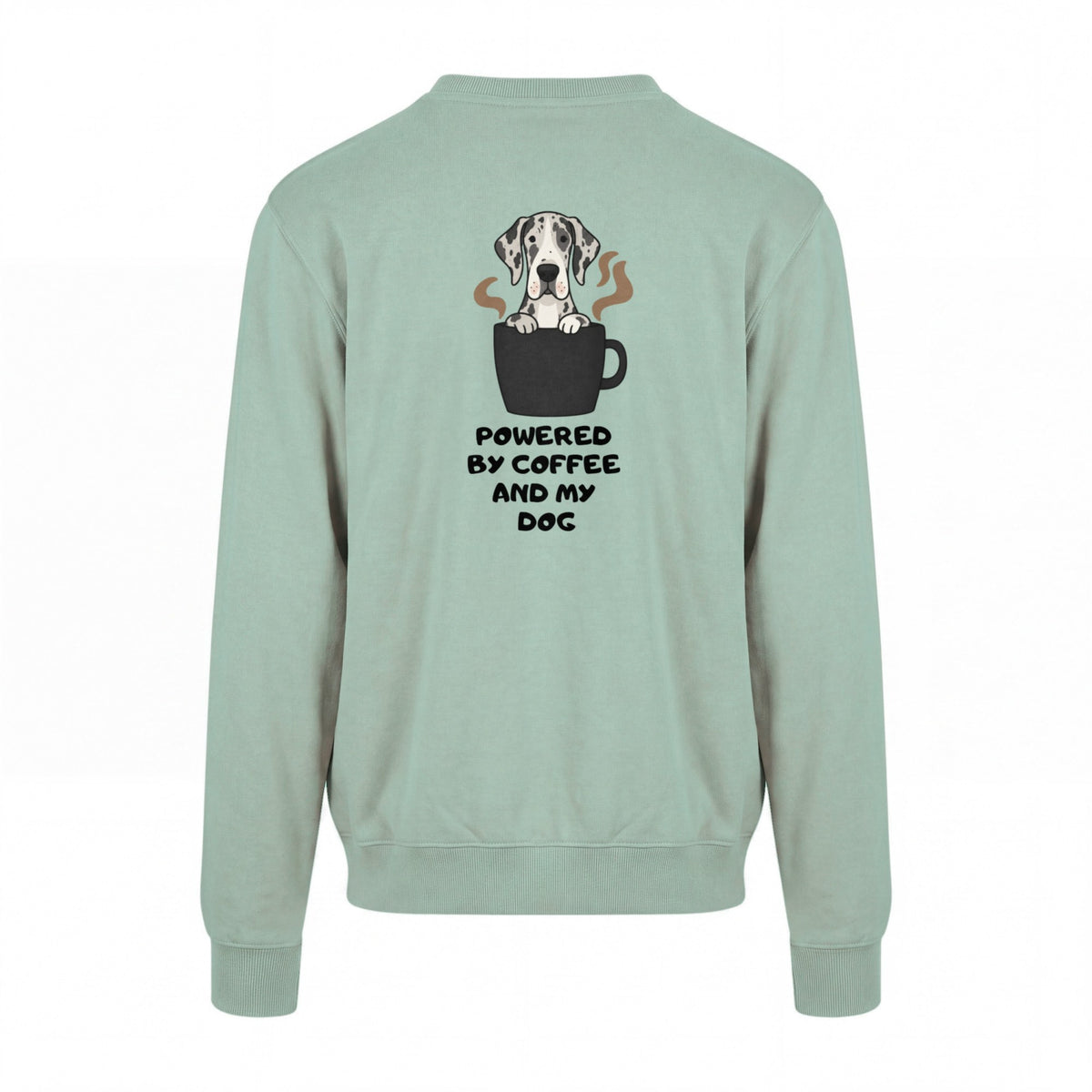 Powered By Coffee And My Dog / Deutsche Dogge - Regular Fit Sweater