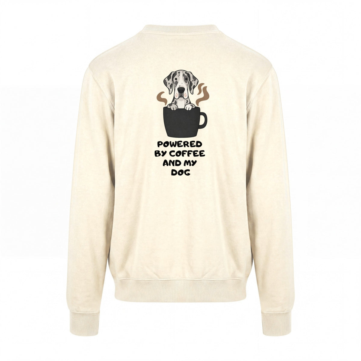 Powered By Coffee And My Dog / Deutsche Dogge - Regular Fit Sweater