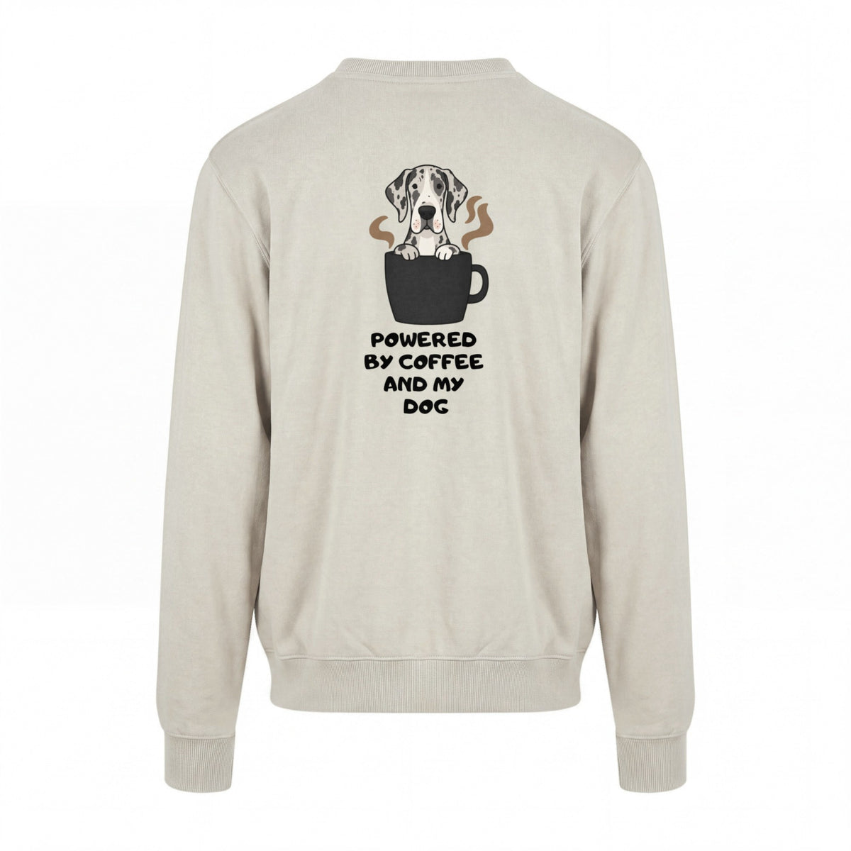 Powered By Coffee And My Dog / Deutsche Dogge - Regular Fit Sweater