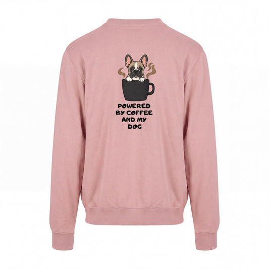Powered By Coffee And My Dog / Französische Bulldogge - Regular Fit Sweater