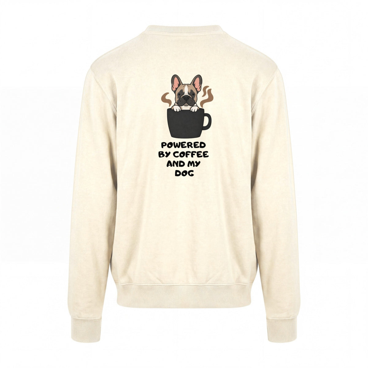 Powered By Coffee And My Dog / Französische Bulldogge - Regular Fit Sweater