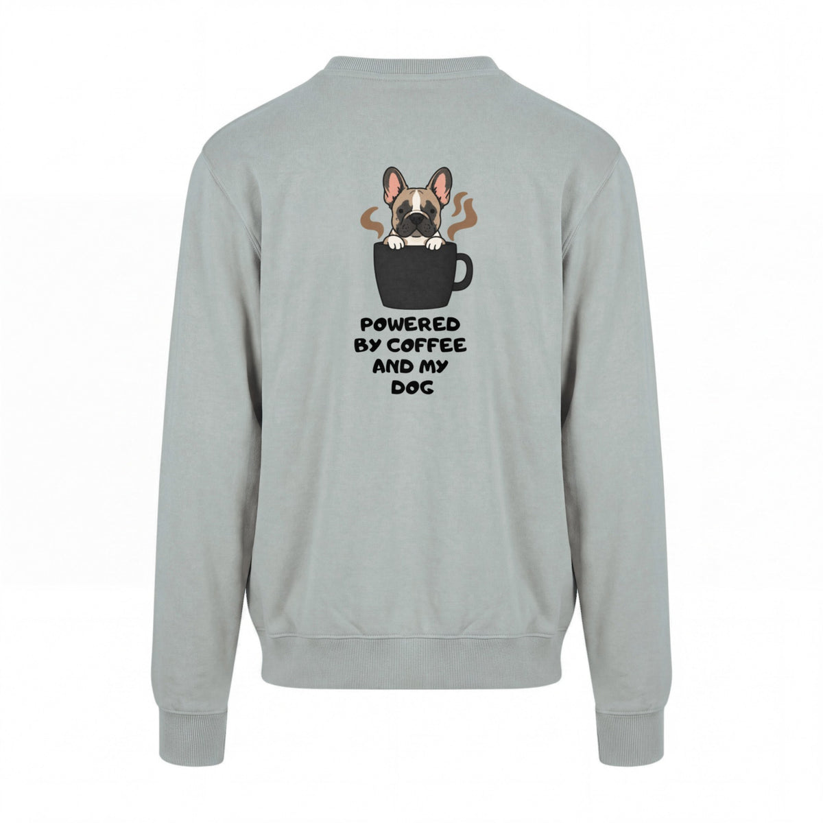 Powered By Coffee And My Dog / Französische Bulldogge - Regular Fit Sweater