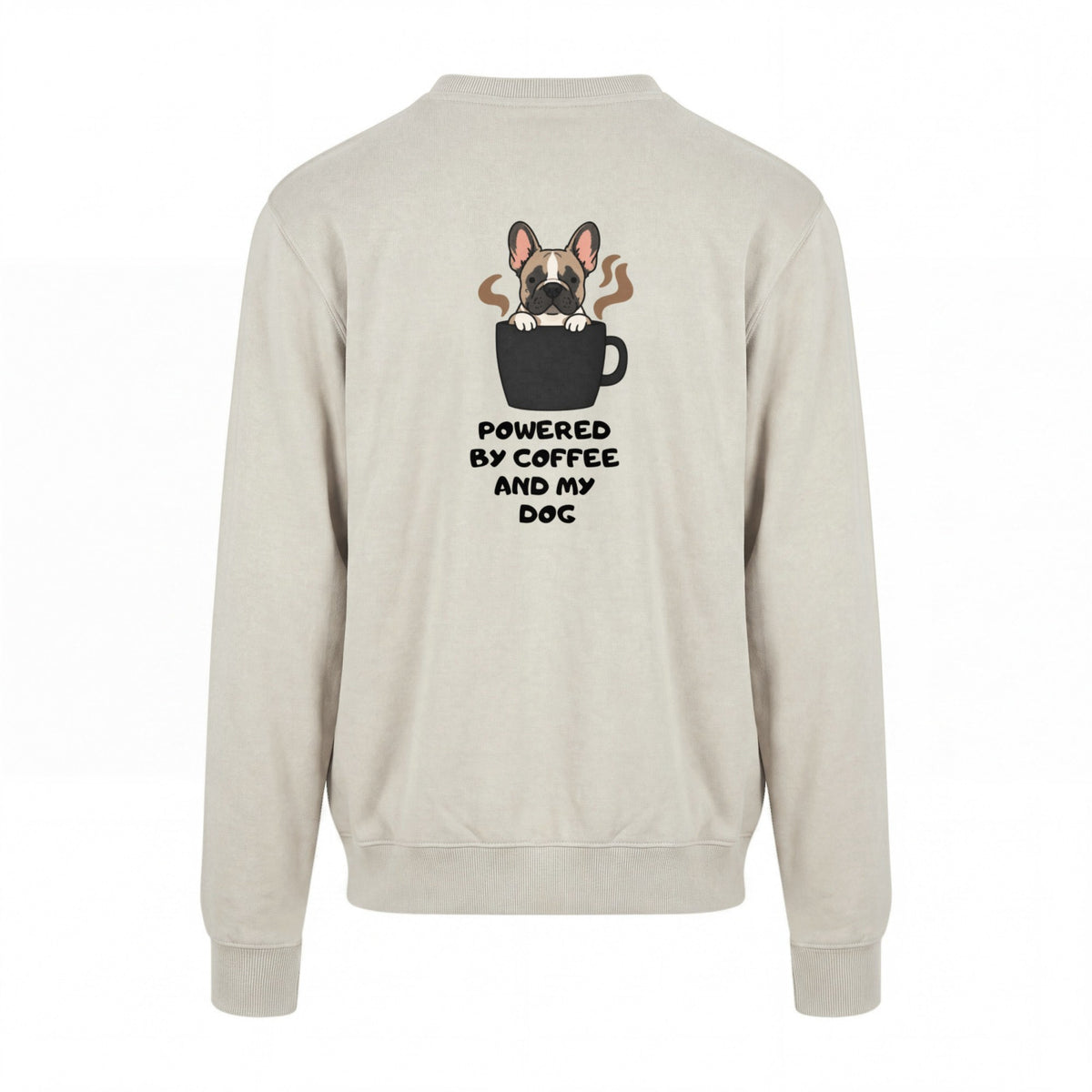 Powered By Coffee And My Dog / Französische Bulldogge - Regular Fit Sweater