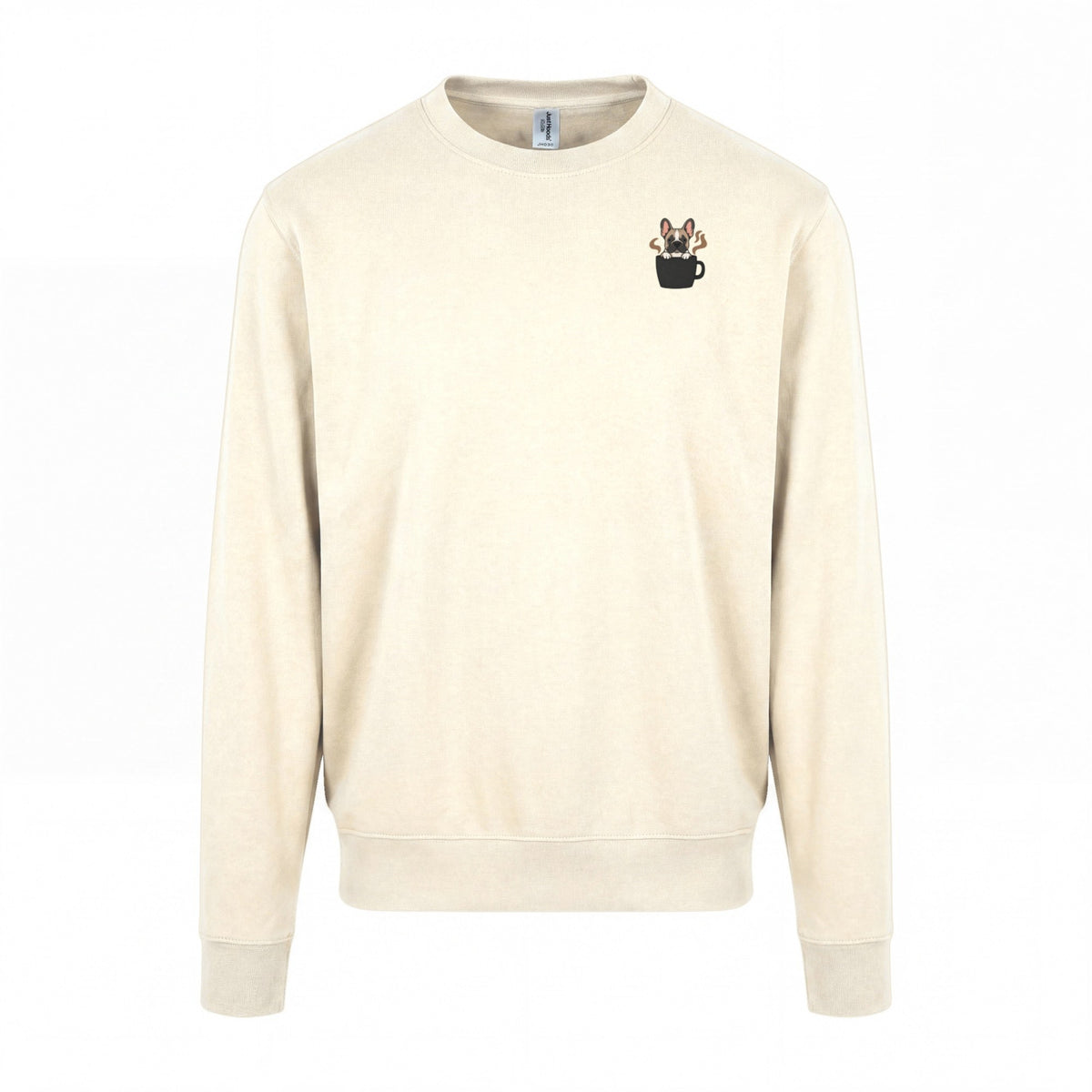 Powered By Coffee And My Dog / Französische Bulldogge - Regular Fit Sweater