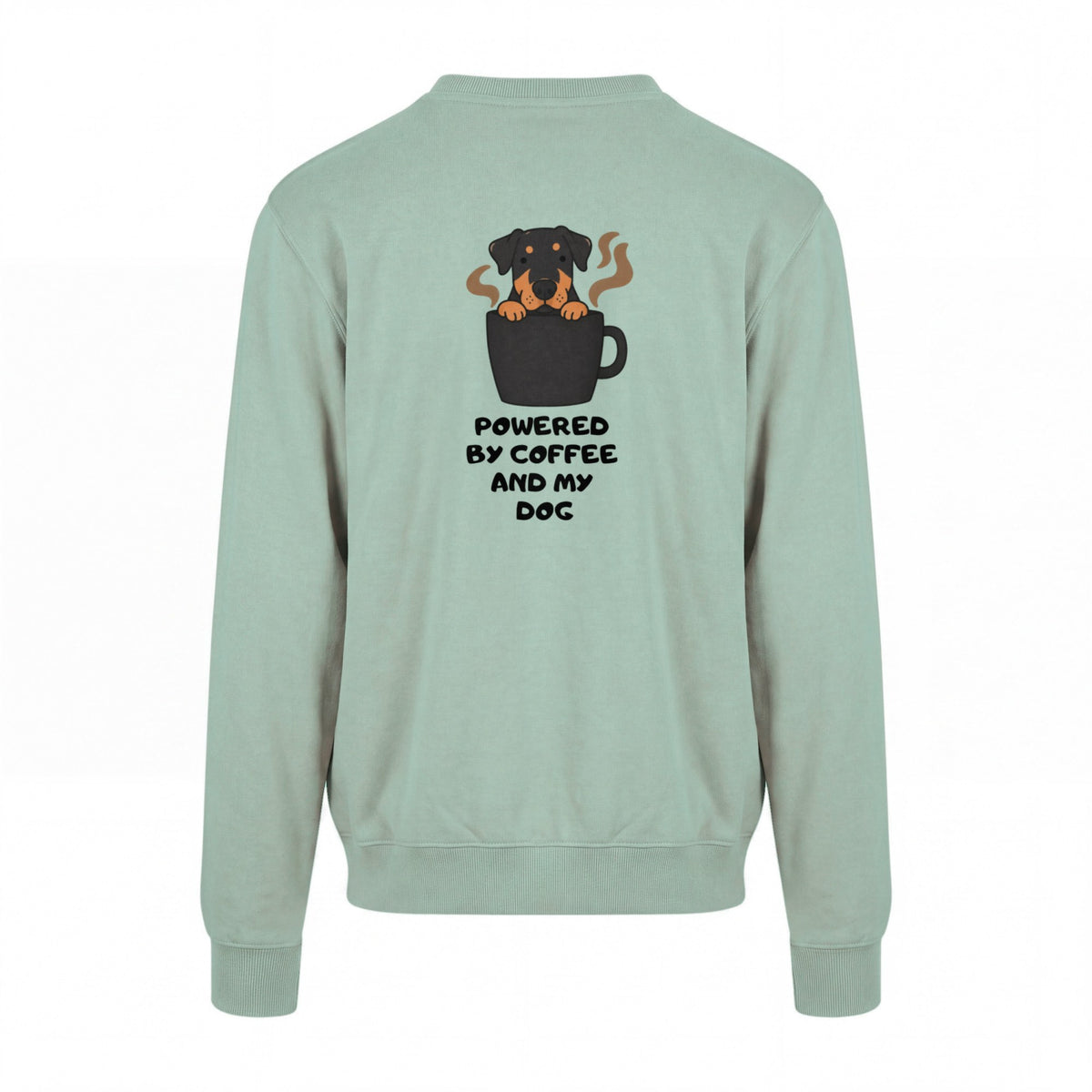 Powered By Coffee And My Dog / Rottweiler - Regular Fit Sweater