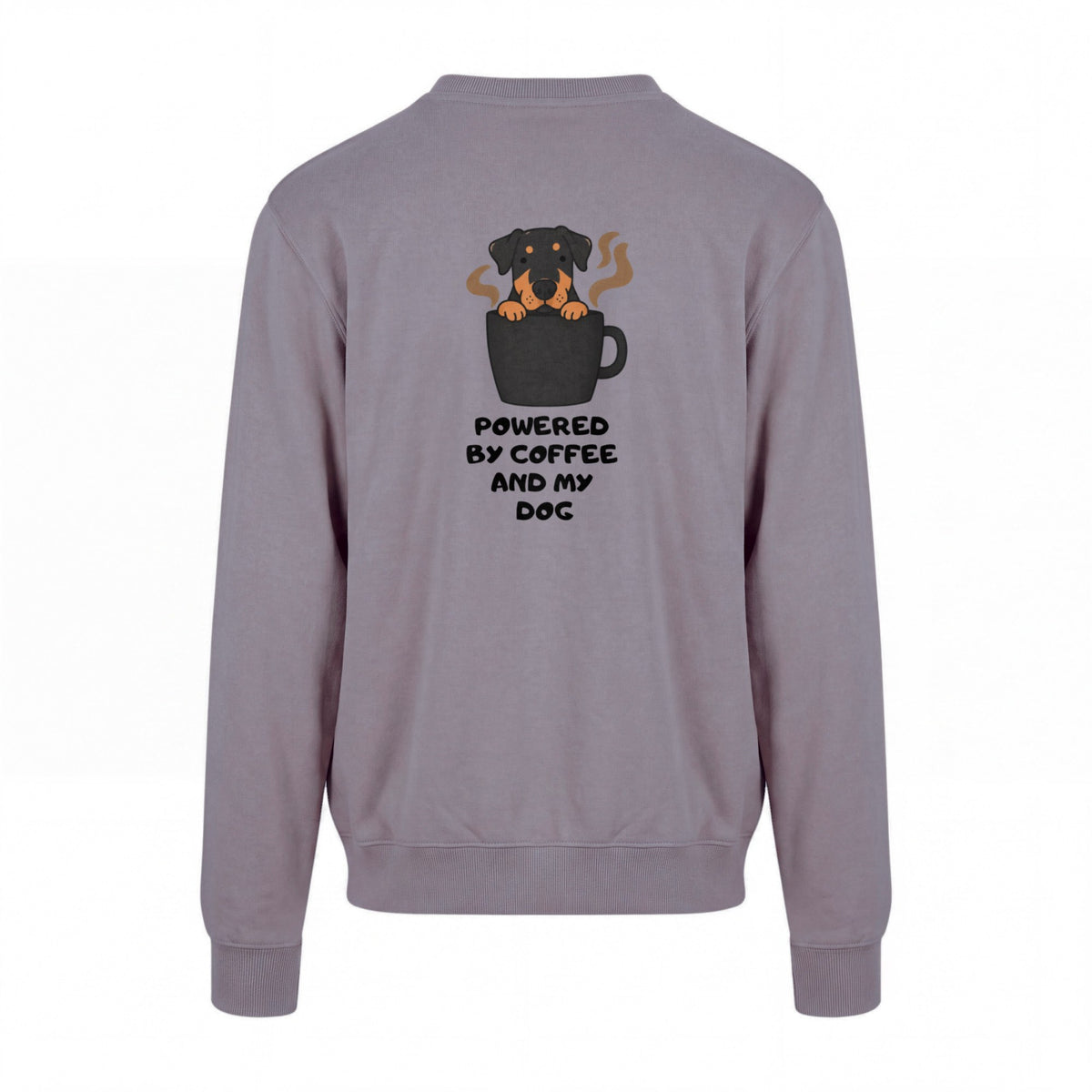 Powered By Coffee And My Dog / Rottweiler - Regular Fit Sweater
