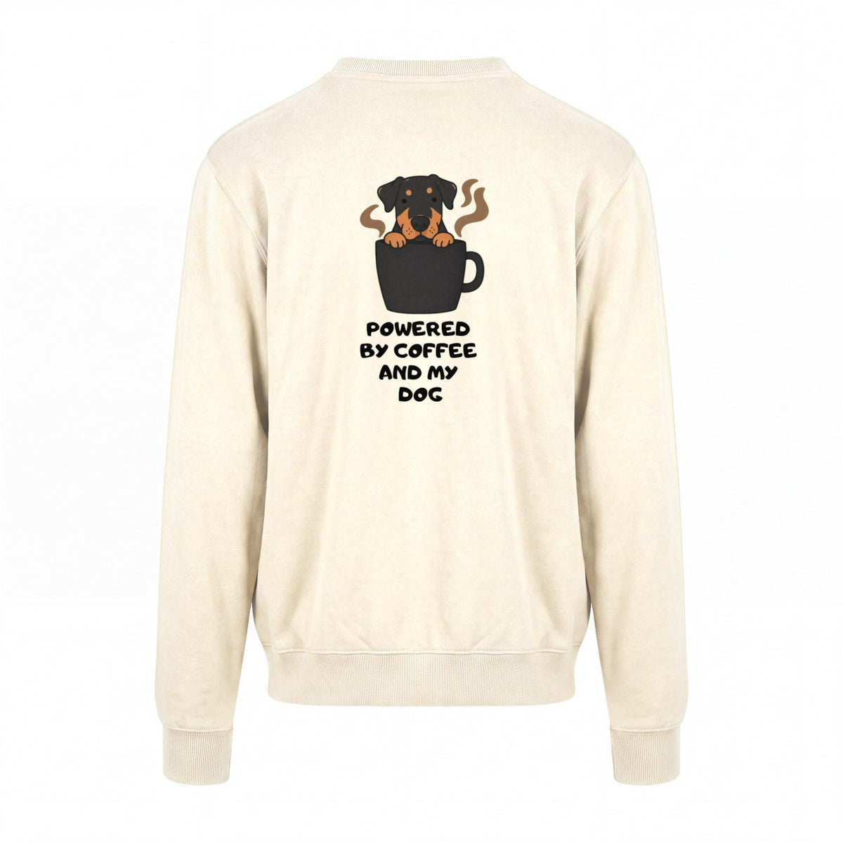 Powered By Coffee And My Dog / Rottweiler - Regular Fit Sweater