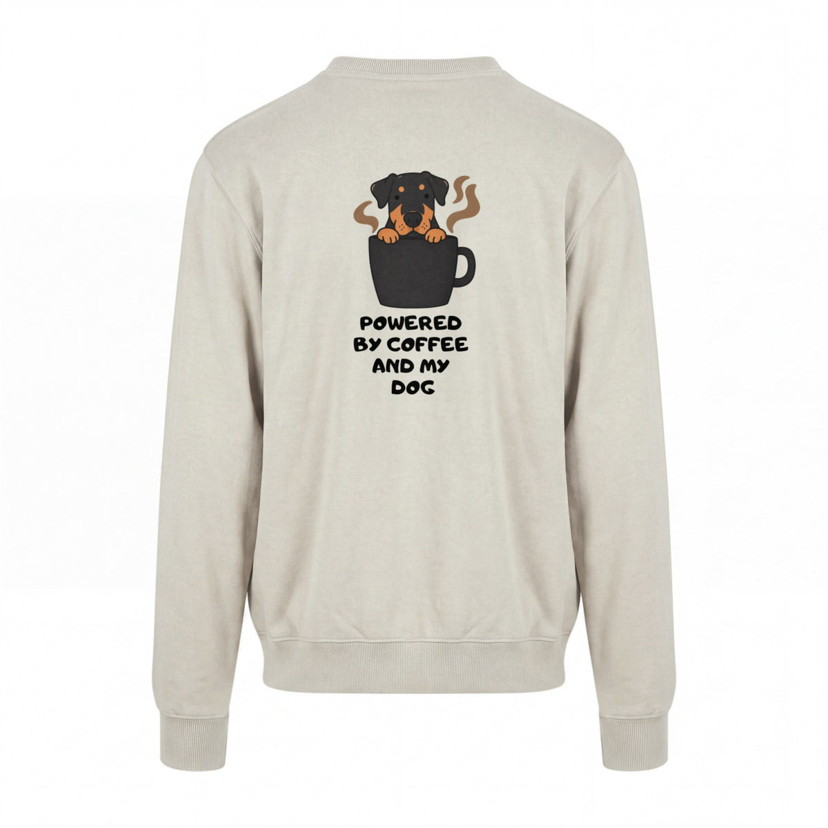 Powered By Coffee And My Dog / Rottweiler - Regular Fit Sweater