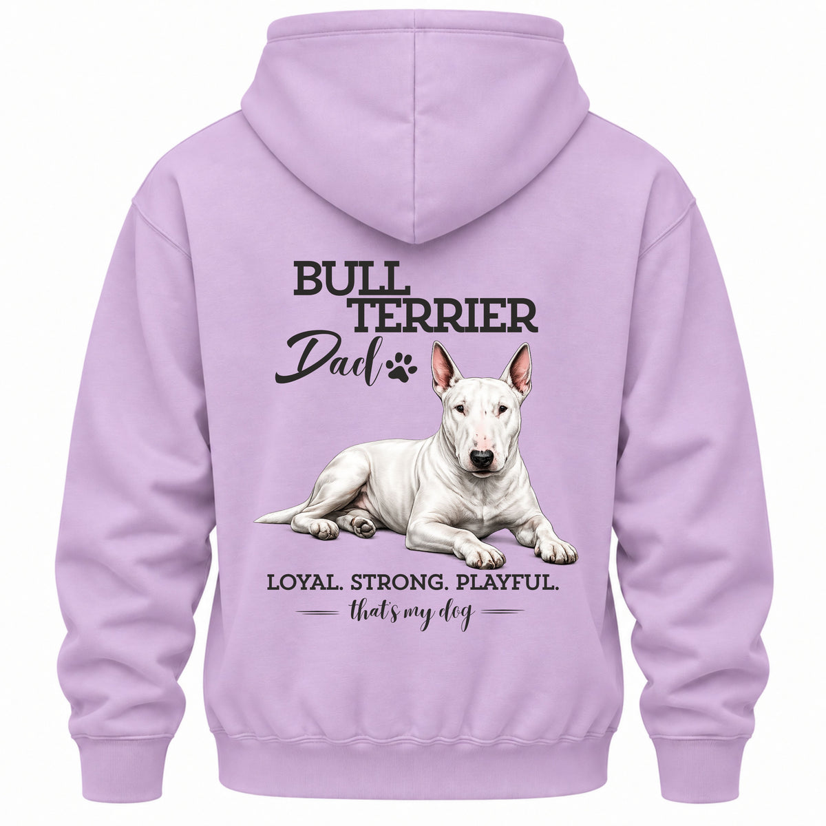 Bullterrier Dad - Regular Fit Backprint Hoodie