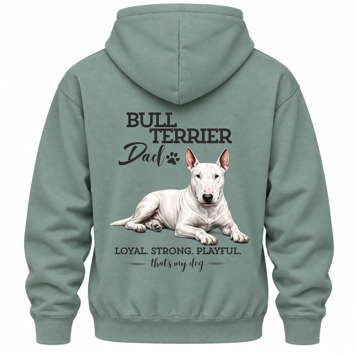 Bullterrier Dad - Regular Fit Backprint Hoodie