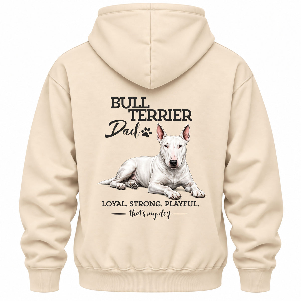 Bullterrier Dad - Regular Fit Backprint Hoodie