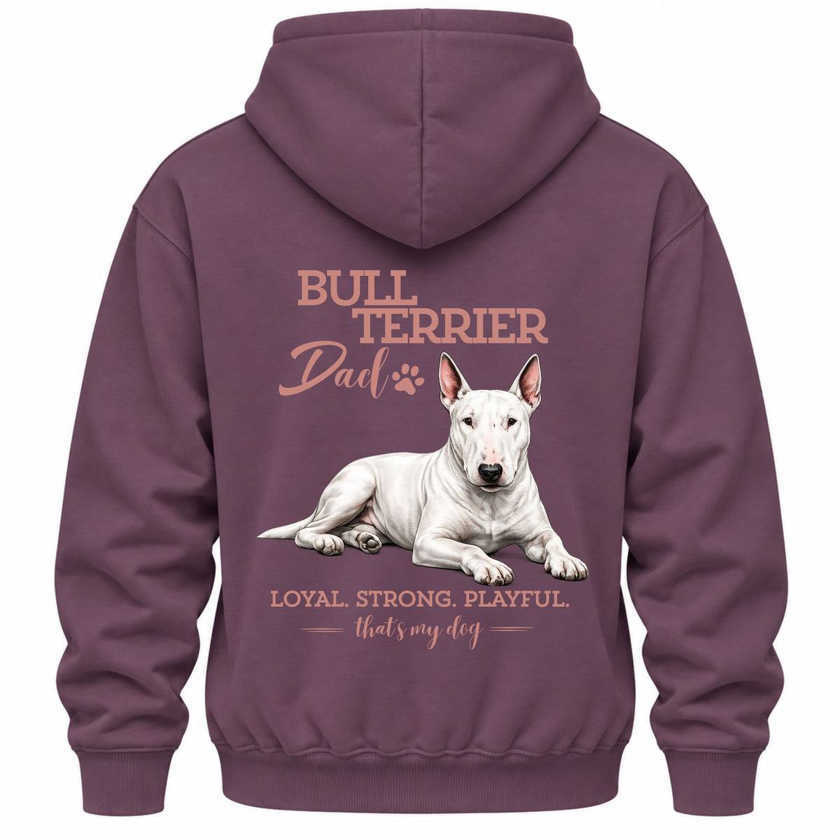 Bullterrier Dad - Regular Fit Backprint Hoodie