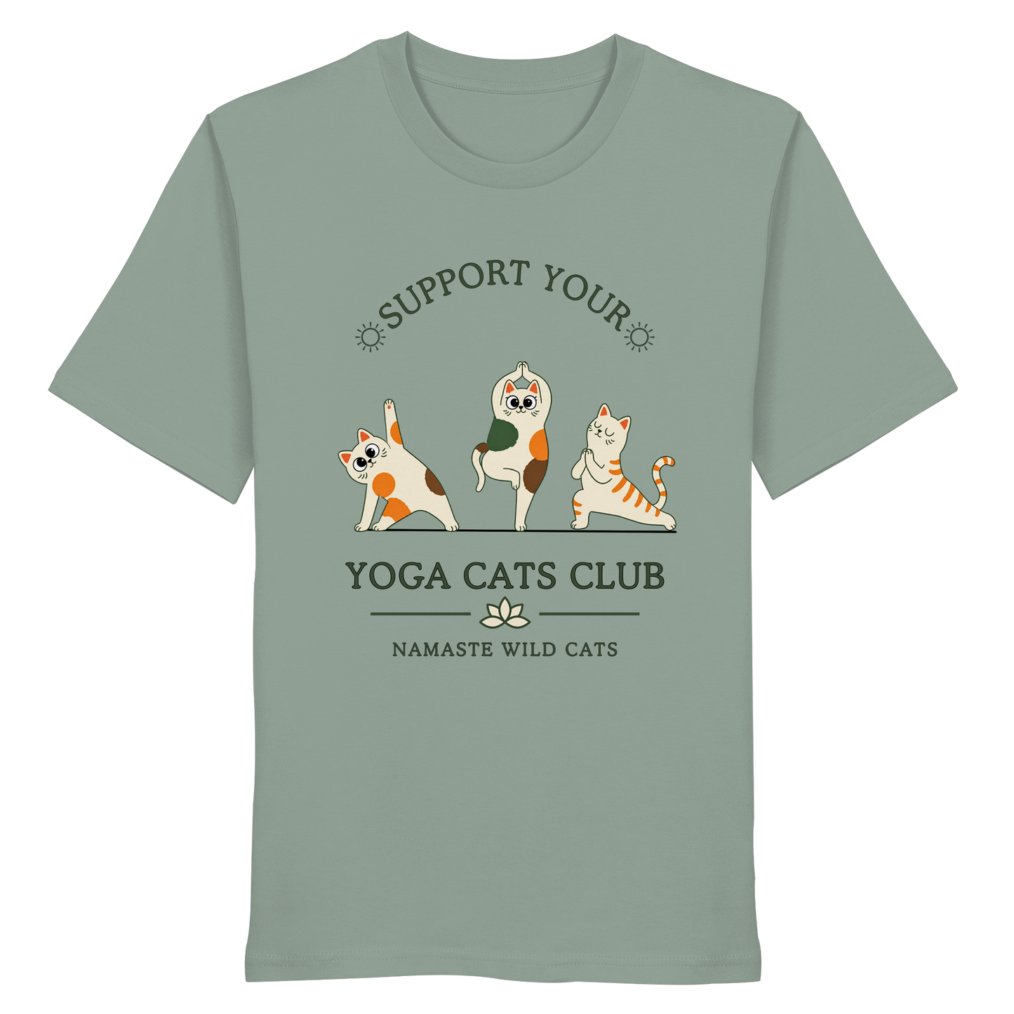 Yoga Cats Club - Organic Statement Shirt  - Organic Shirt