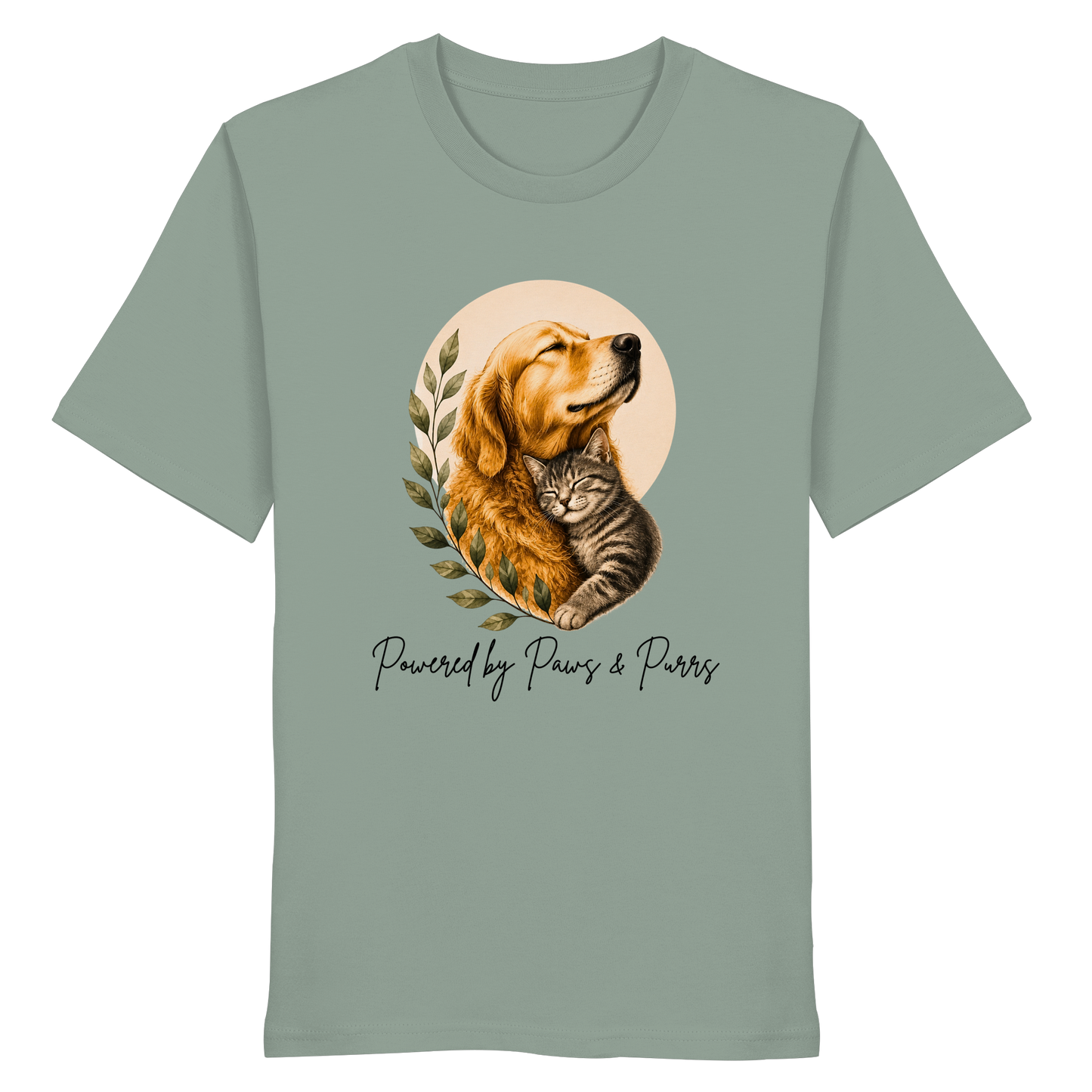 Powered by Purrs & Paws - Organic Statement Shirt  - Organic Shirt