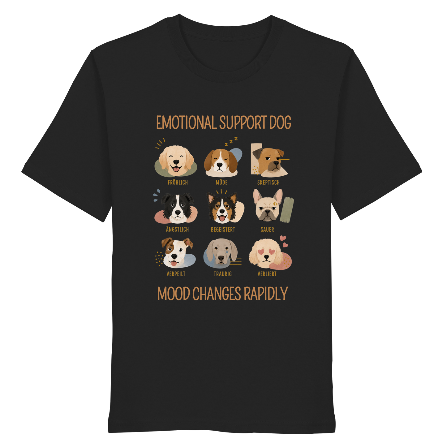 Emotional Support Dog - Organic Statement Shirt  - Organic Shirt