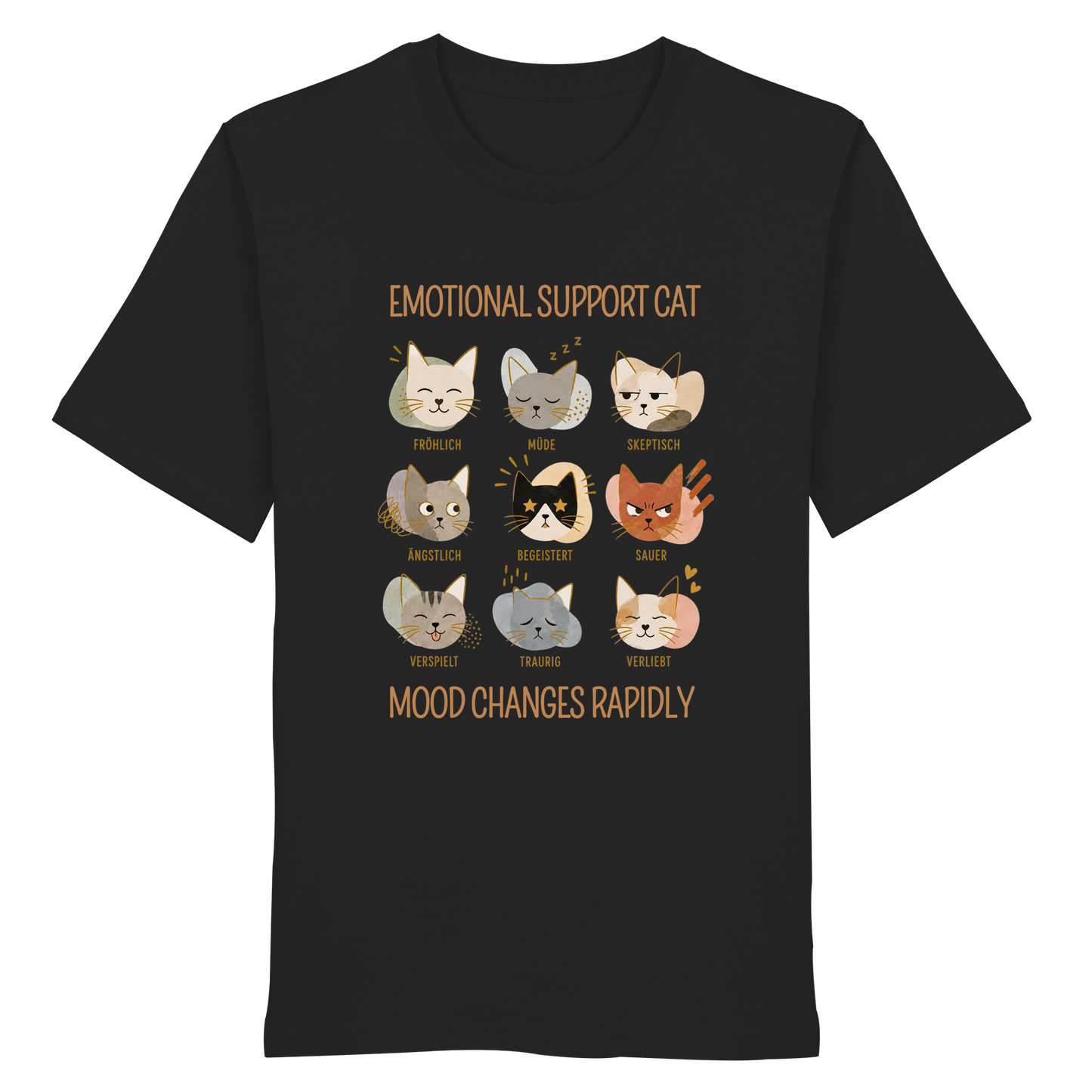 Emotional Support CAT - Organiv Statement Shirt  - Organic Shirt
