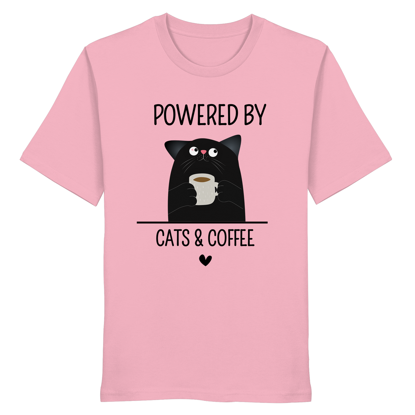Powered by Cats & Coffee - Organic Statement Shirt  - Organic Shirt