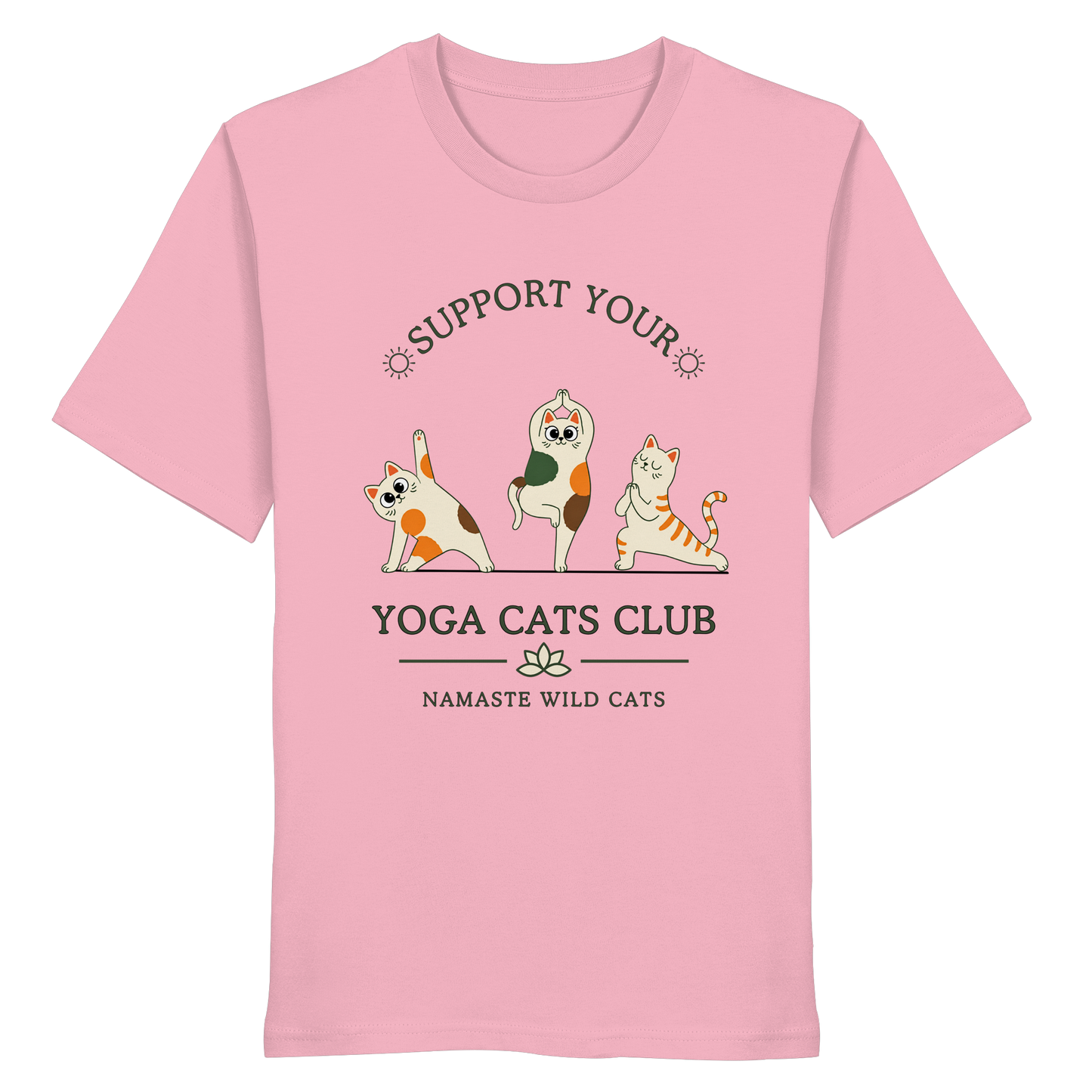 Yoga Cats Club - Organic Statement Shirt  - Organic Shirt