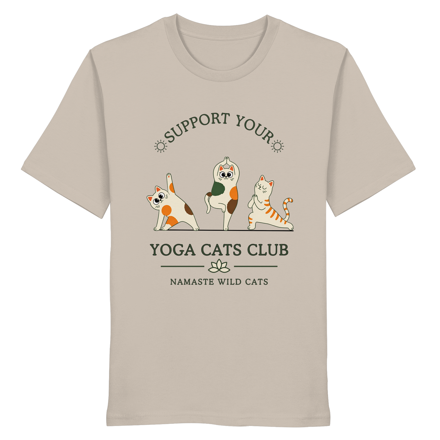 Yoga Cats Club - Organic Statement Shirt  - Organic Shirt