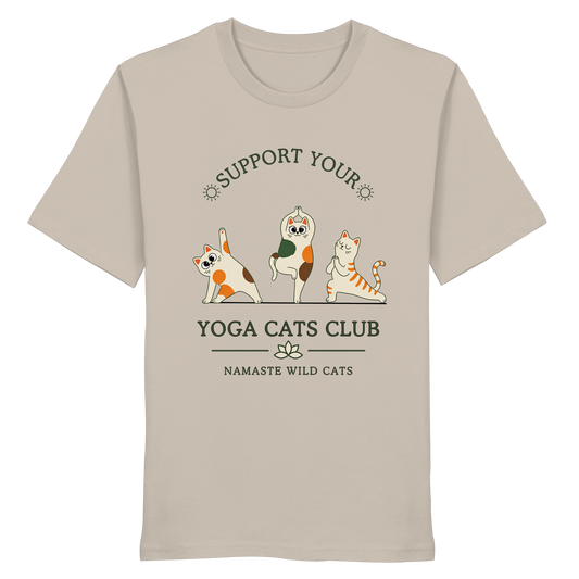 Yoga Cats Club - Organic Statement Shirt  - Organic Shirt