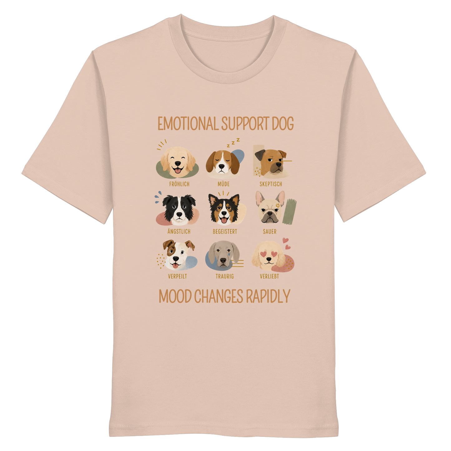 Emotional Support Dog - Organic Statement Shirt  - Organic Shirt