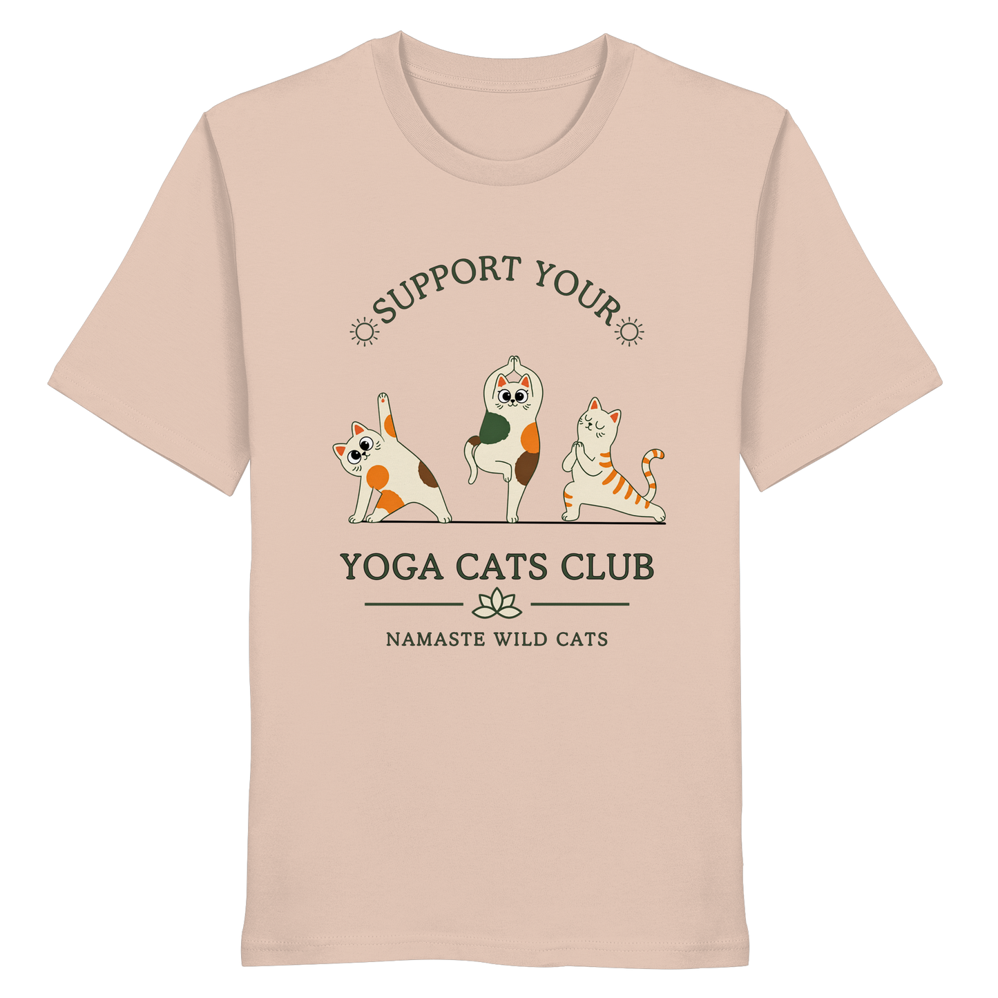 Yoga Cats Club - Organic Statement Shirt  - Organic Shirt