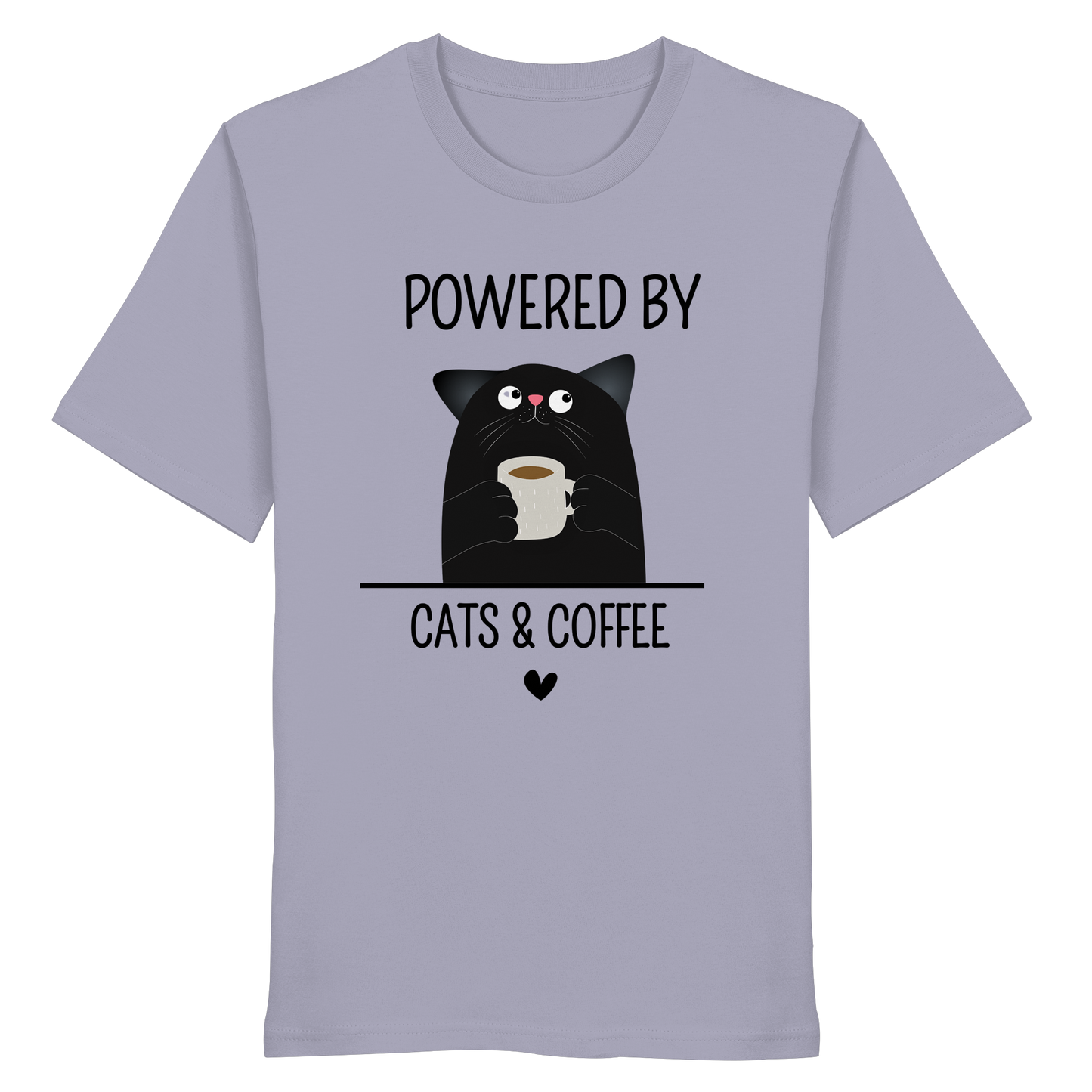 Powered by Cats & Coffee - Organic Statement Shirt  - Organic Shirt