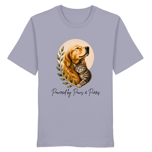 Powered by Purrs & Paws - Organic Statement Shirt  - Organic Shirt