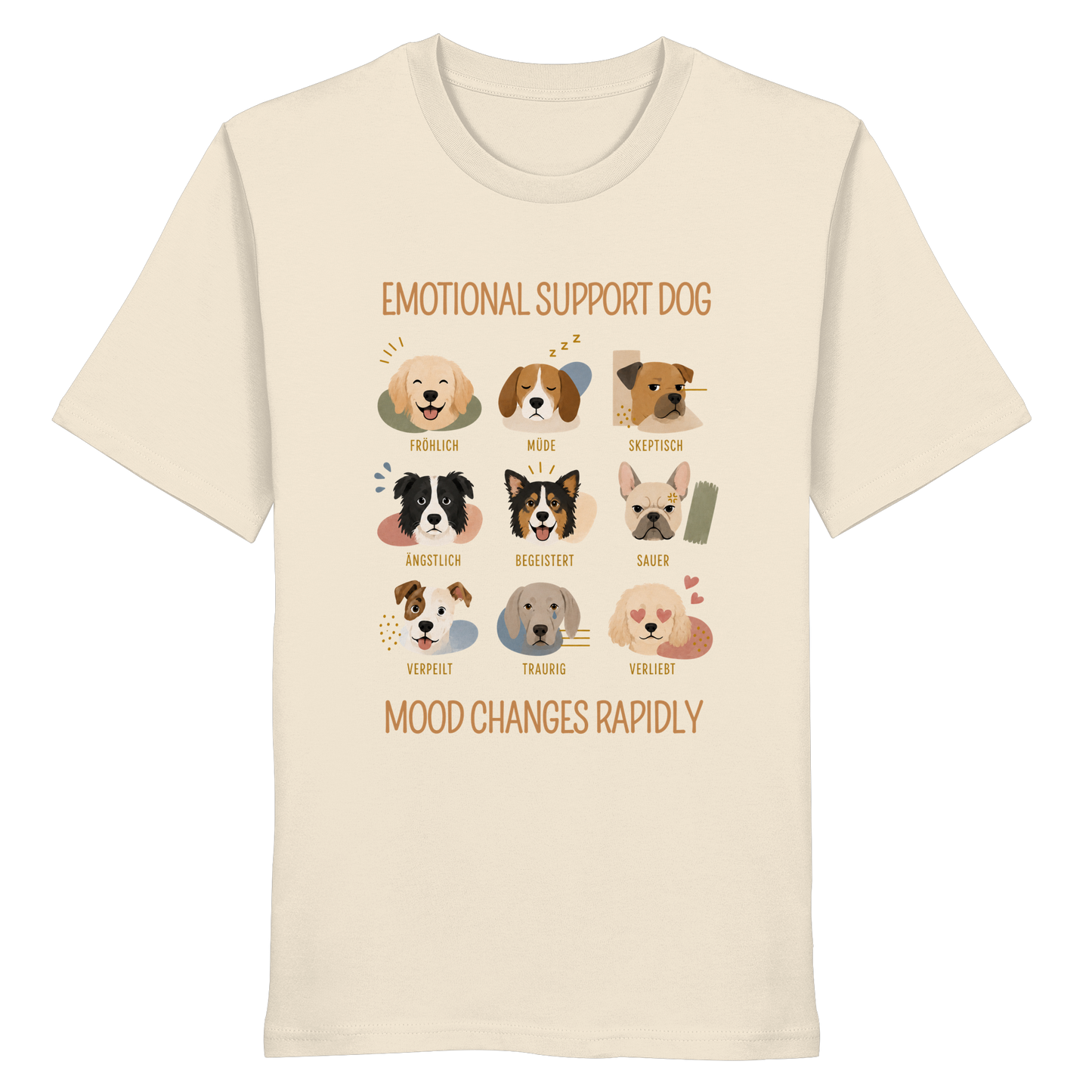 Emotional Support Dog - Organic Statement Shirt  - Organic Shirt